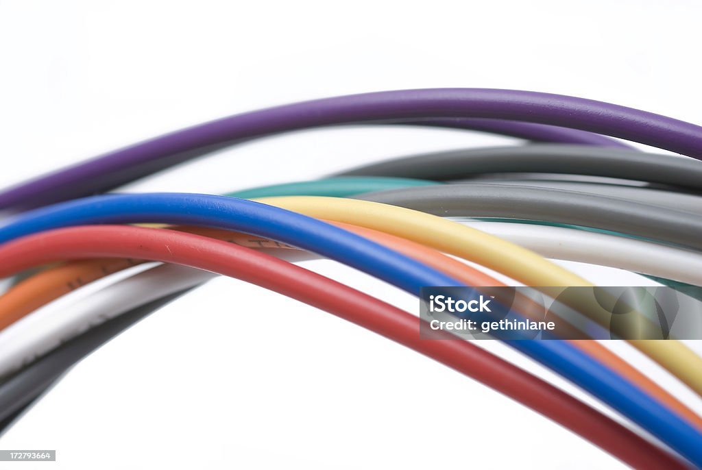 다채로운 전기 전선 - 로열티 프리 0명 스톡 사진