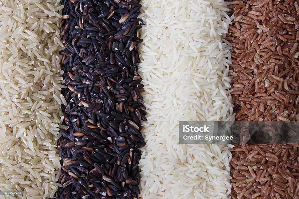 Reihen von Reis - Lizenzfrei Reis - Grundnahrungsmittel Stock-Foto