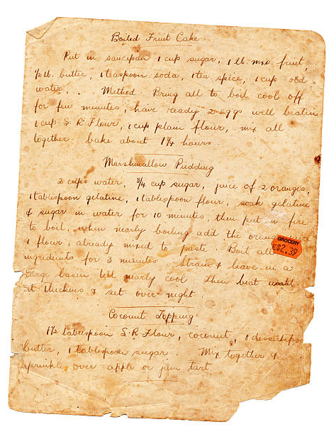 istock Antique recipe 172794960