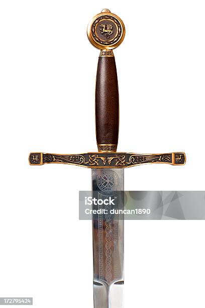 Sword Stock Photo - Download Image Now - Sword, Medieval, White Background