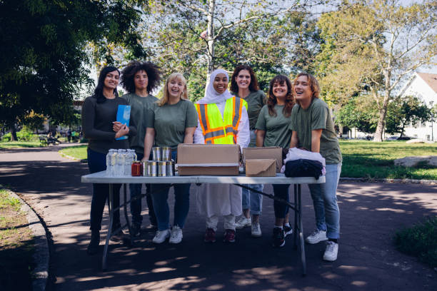 istock Volunteers Team posing for a portrait 1727955974