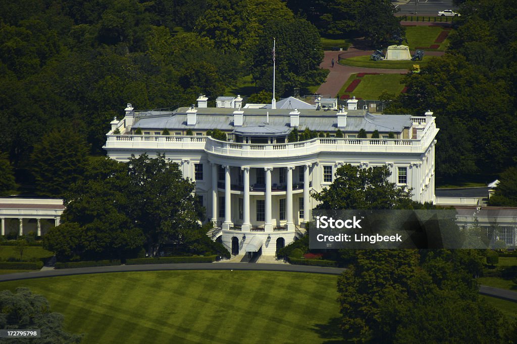 La casa blanca en Washington D.C., vista aérea - Foto de stock de La Casa Blanca libre de derechos