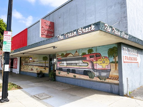 The photo was taken outside at store selling model trains in Burbank - Chandler Park, CA, USA on April 26th, 2023