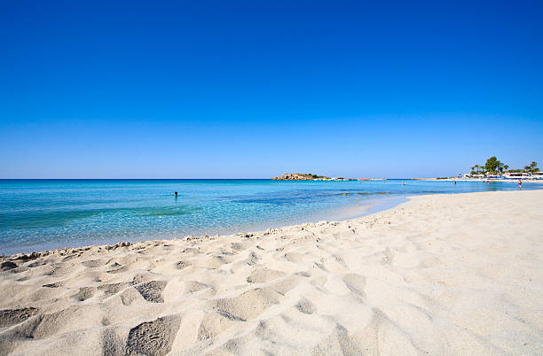 Cyprus beach Nissi bay - Ayia Napa town - Cyprus  republic of cyprus photos stock pictures, royalty-free photos & images