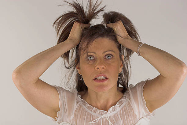 Frustrated woman stock photo