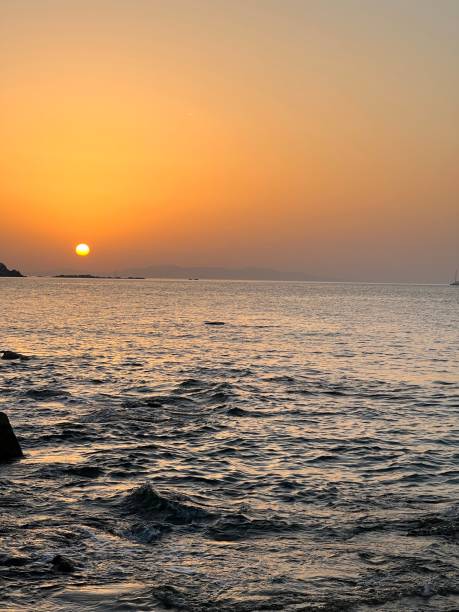 istock Sunset from the famous Mykonos, calm sea 1727971447