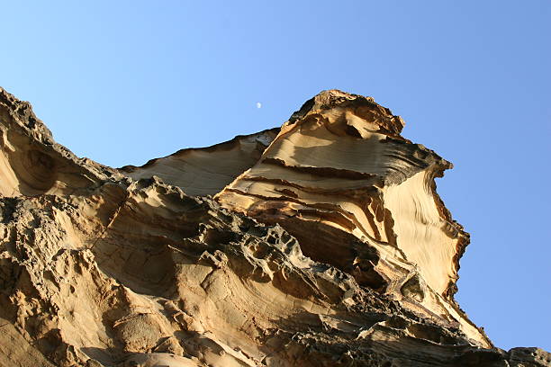 Rock formation at Terrigal stock photo