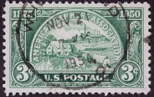 postage stamp honoring the American Bankers Association.