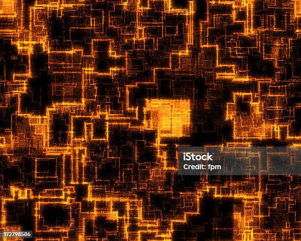 Digital Network Background Stock Photo - Download Image Now - Seamless Pattern, Orange Color, Abstract