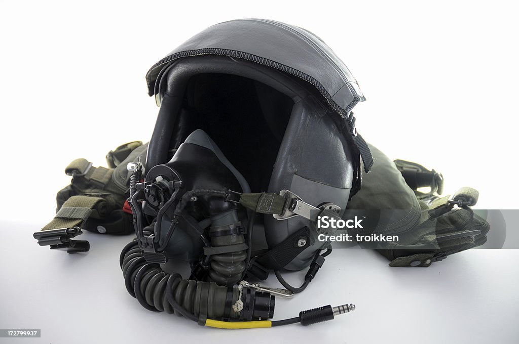 Capacete de Piloto de Avião - Royalty-free Capacete de desporto Foto de stock