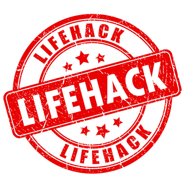 Lifehack vector stamp Lifehack vector rubber grunge stamp lifehack stock illustrations