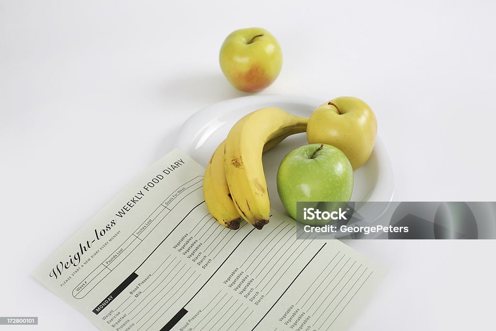 Frutas y diario de comidas - Foto de stock de Alimento libre de derechos
