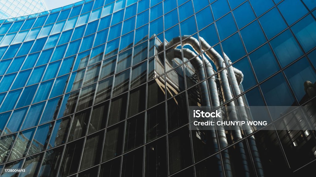 Lloyds building reflection Global Business Stock Photo