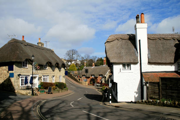 Shanklin Old Village on the Isle of Wight stock photo