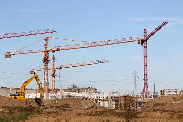 istock Set of 4 cranes 172800789