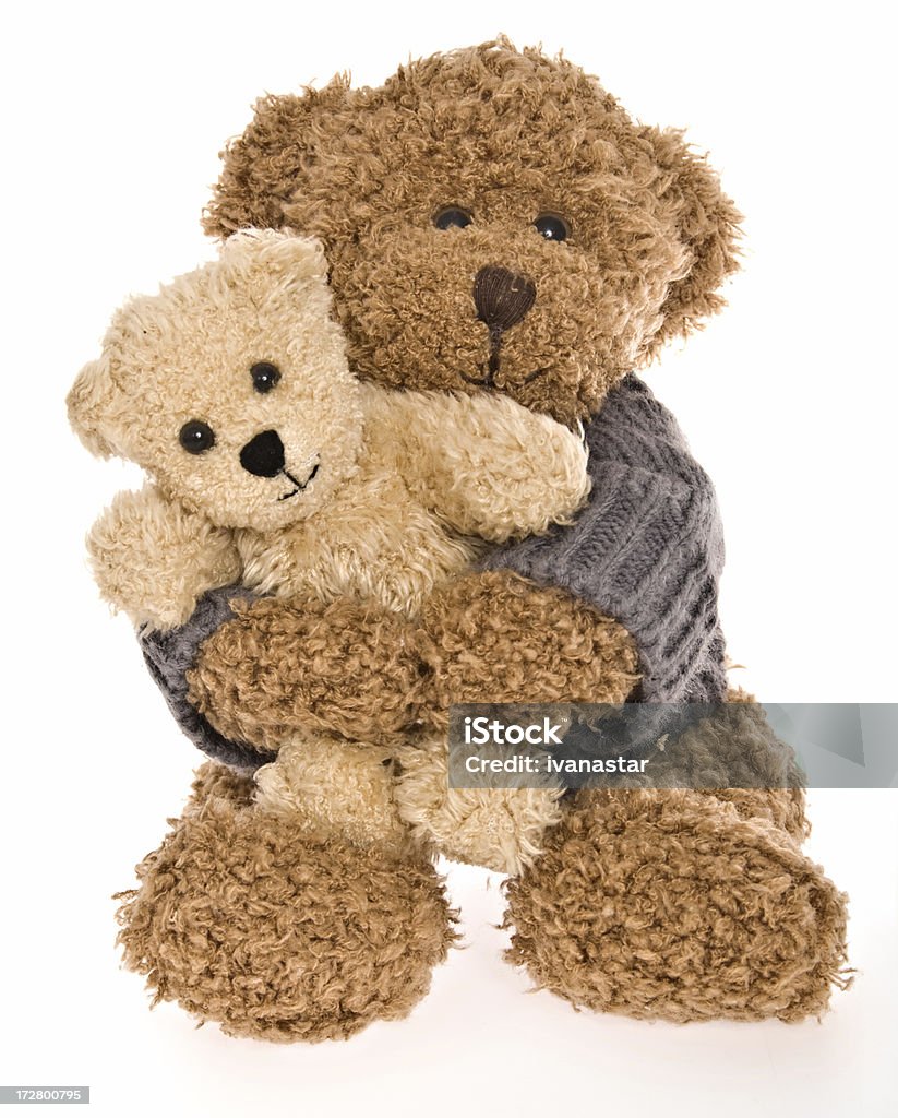 Teddy Bear Hug Isolated On White Stock Photo - Download Image Now ...