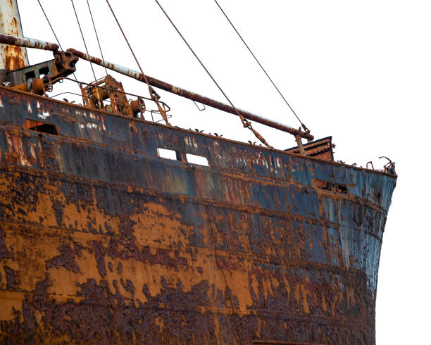 istock Aground ship detail isolated photo 1728008389