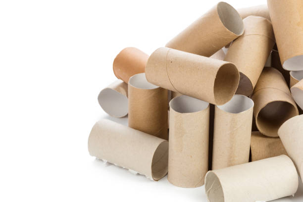 istock Empty toilet paper on white background 1728009387