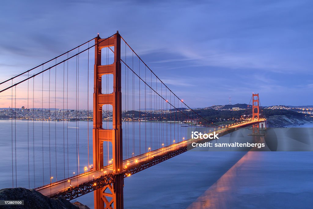 Solstício de verão Golden Gate Bridge - Royalty-free Alfalto Foto de stock