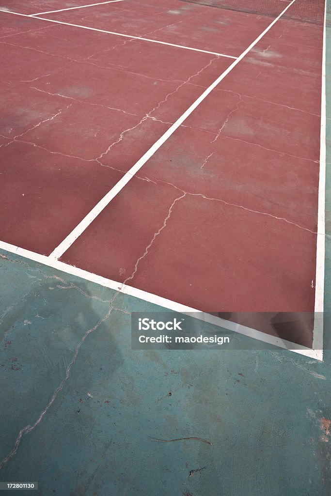 Cancha de tenis - Foto de stock de Agrietado libre de derechos