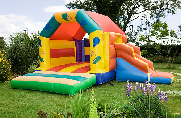 Bouncy castle stock photo