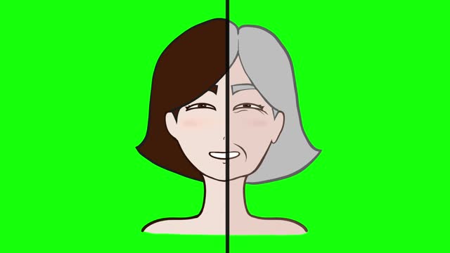 Aging and rejuvenation 4k animation, anti aging interventions