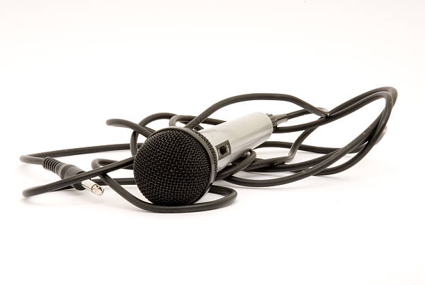 High Key Microphone stock photo