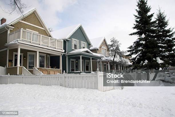 Foto de Neve Street e mais fotos de stock de Calgary - Calgary, Casa, Inverno