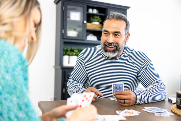 istock Married Mixed Race Couple Playing Games 1728017173