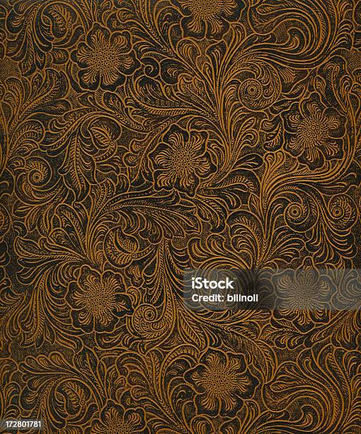 Classic Pattern On Faux Leather Stock Photo - Download Image Now - Art Deco, Pattern, Backgrounds
