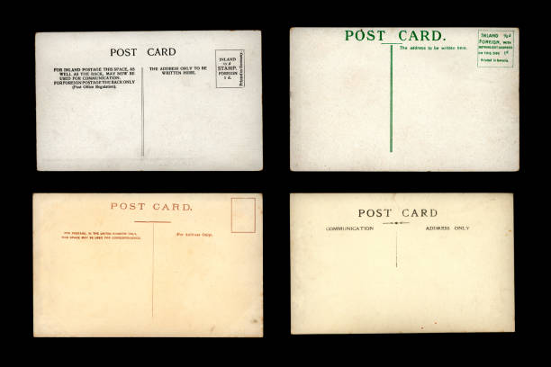 istock Unmarked, old postcards placed symmetrically by each other.  172802108