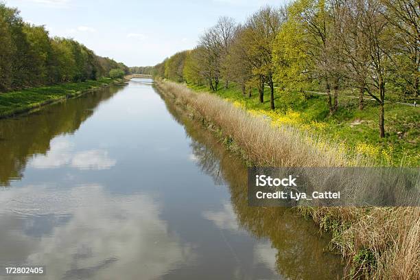 Holenderski Pejzaż Z Canal - zdjęcia stockowe i więcej obrazów Bez ludzi - Bez ludzi, Drzewo, Fotografika