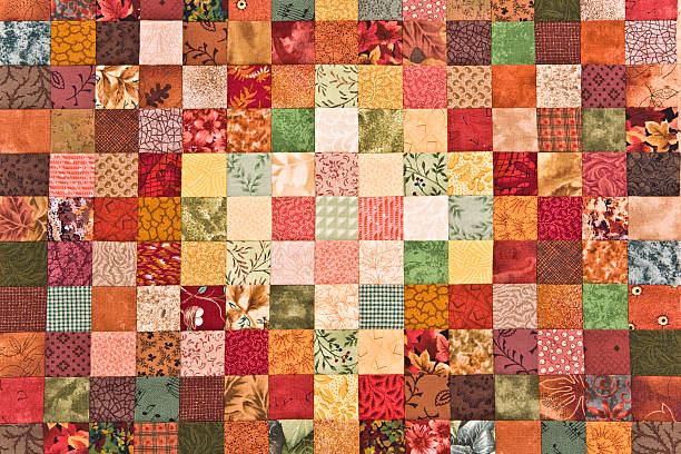 패치워크 - quilt patchwork textile blanket 뉴스 사진 이미지