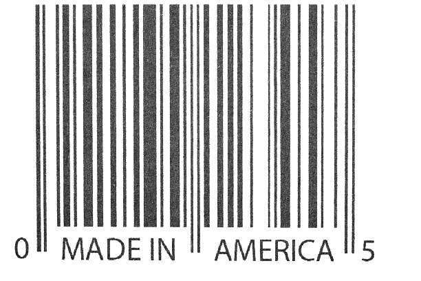 made in america - made in the usa label bar code merchandise fotografías e imágenes de stock