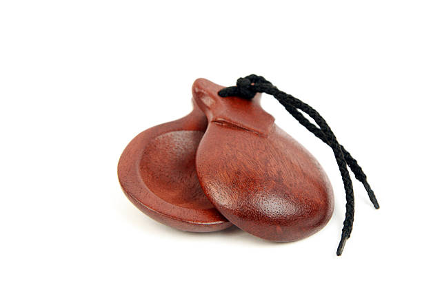 brown castanets stock photo