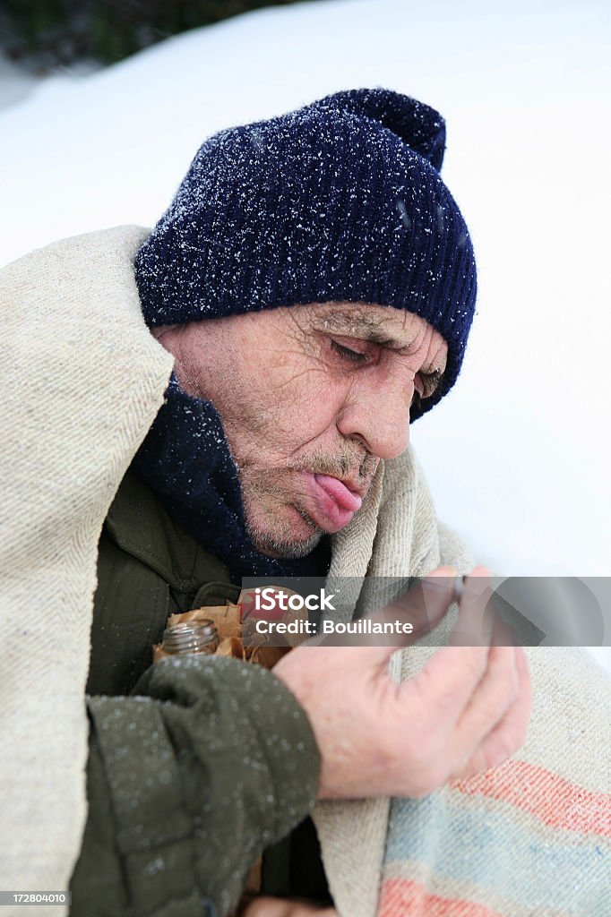 Krank obdachlos Mann - Lizenzfrei Winter Stock-Foto