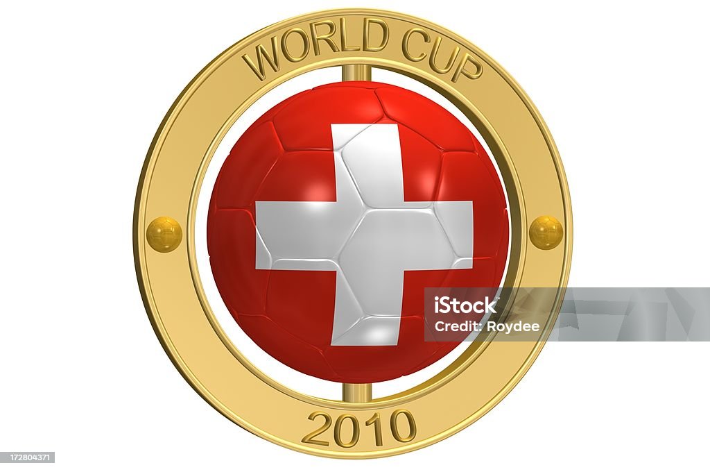 Football-Medallion-Schweiz - Lizenzfrei Dreidimensional Stock-Foto