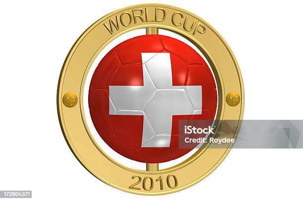 Footballmedallionschweiz Stockfoto und mehr Bilder von Dreidimensional - Dreidimensional, Flagge, Form