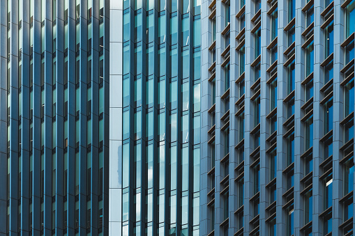 Commercial skyscrapers in city of London