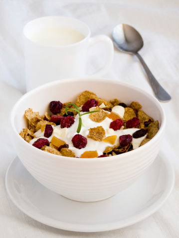 Healthy breakfast cereal.