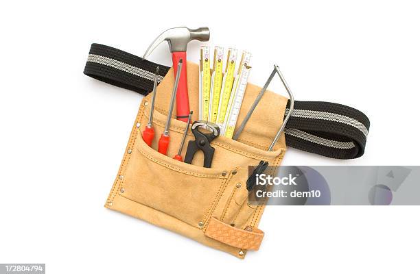 Werkzeuggürtel Auf Weißem Hintergrund Stockfoto und mehr Bilder von Werkzeuggürtel - Werkzeuggürtel, Freisteller – Neutraler Hintergrund, Gürtel