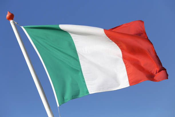 istock Italian flag flying in the wind 1728050525
