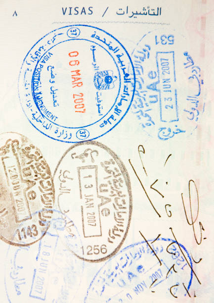istock Middle Eastern / Lebanese Passport Visa Page 172805088