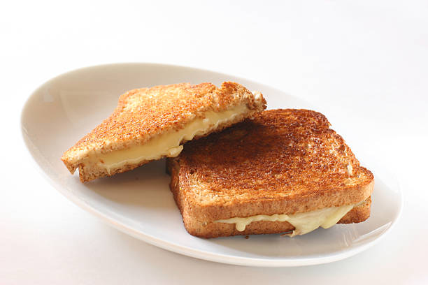 sandwich al formaggio alla griglia - cheese sandwich foto e immagini stock