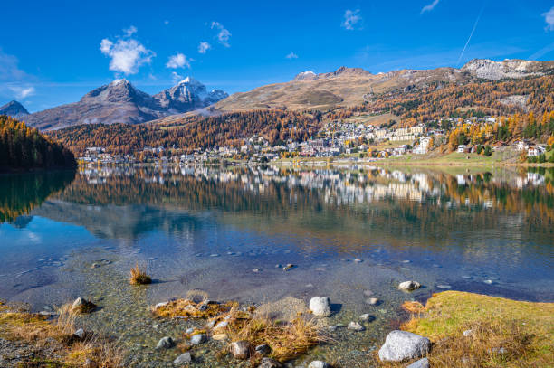 istock Beautiful view of Lake Saint Moritz, Switzerland 1728057863
