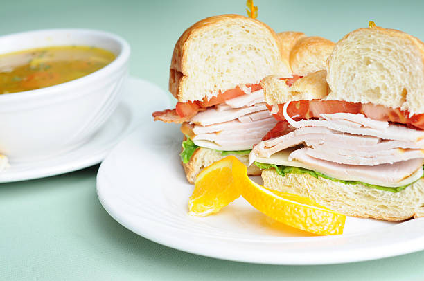 istock Turkey Club Croissant & Soup 172806553