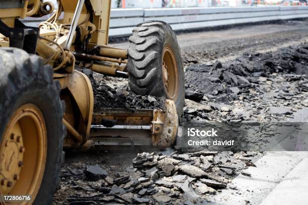 Roadworks Stock Photo - Download Image Now - Asphalt, Backhoe, Building - Activity
