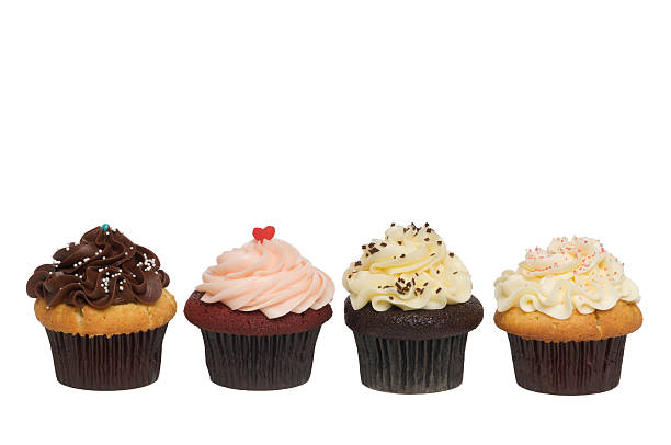 Four Cupcakes stock photo