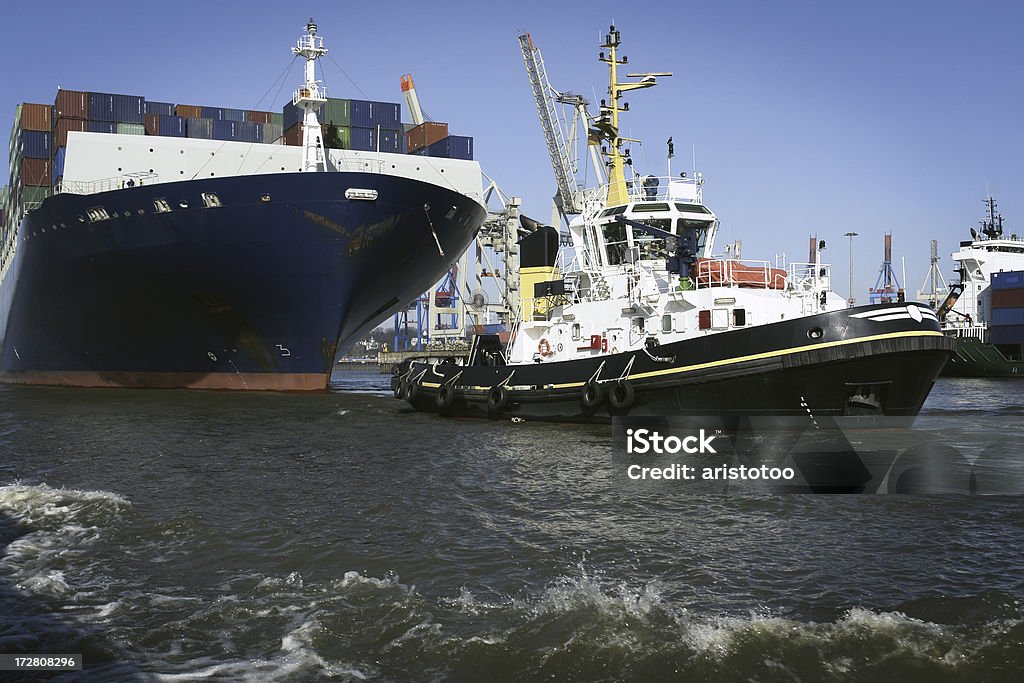 Buque de carga - Foto de stock de Hamburgo - Alemania libre de derechos