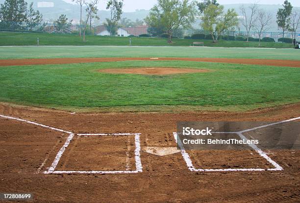 Photo libre de droit de Champ Intérieur De Baseball banque d'images et plus d'images libres de droit de Terrain de baseball - Terrain de baseball, Clôture, Monticule du lanceur de baseball